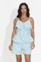 Compleu dama cu pantaloni scurti bleu Kanelia Bogas