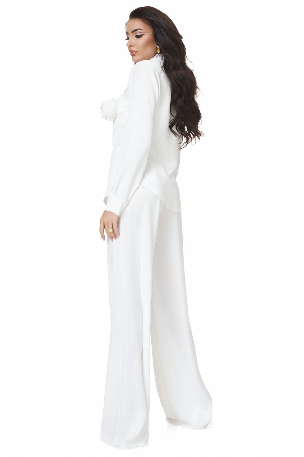 Compleu dama elegant alb Byscona Bogas