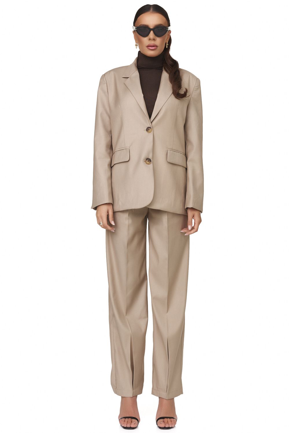 Compleu dama elegant bej Zalesia Bogas