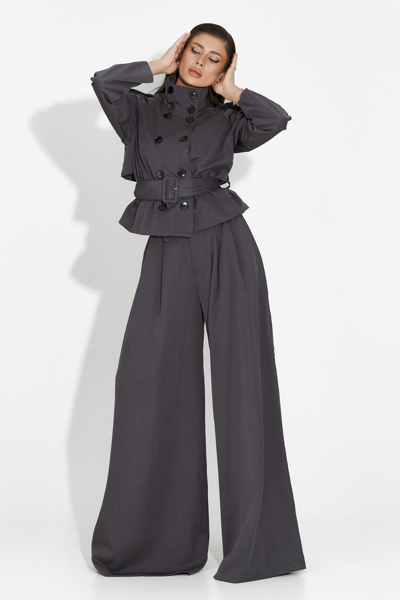 Compleu dama elegant gri Belora Bogas