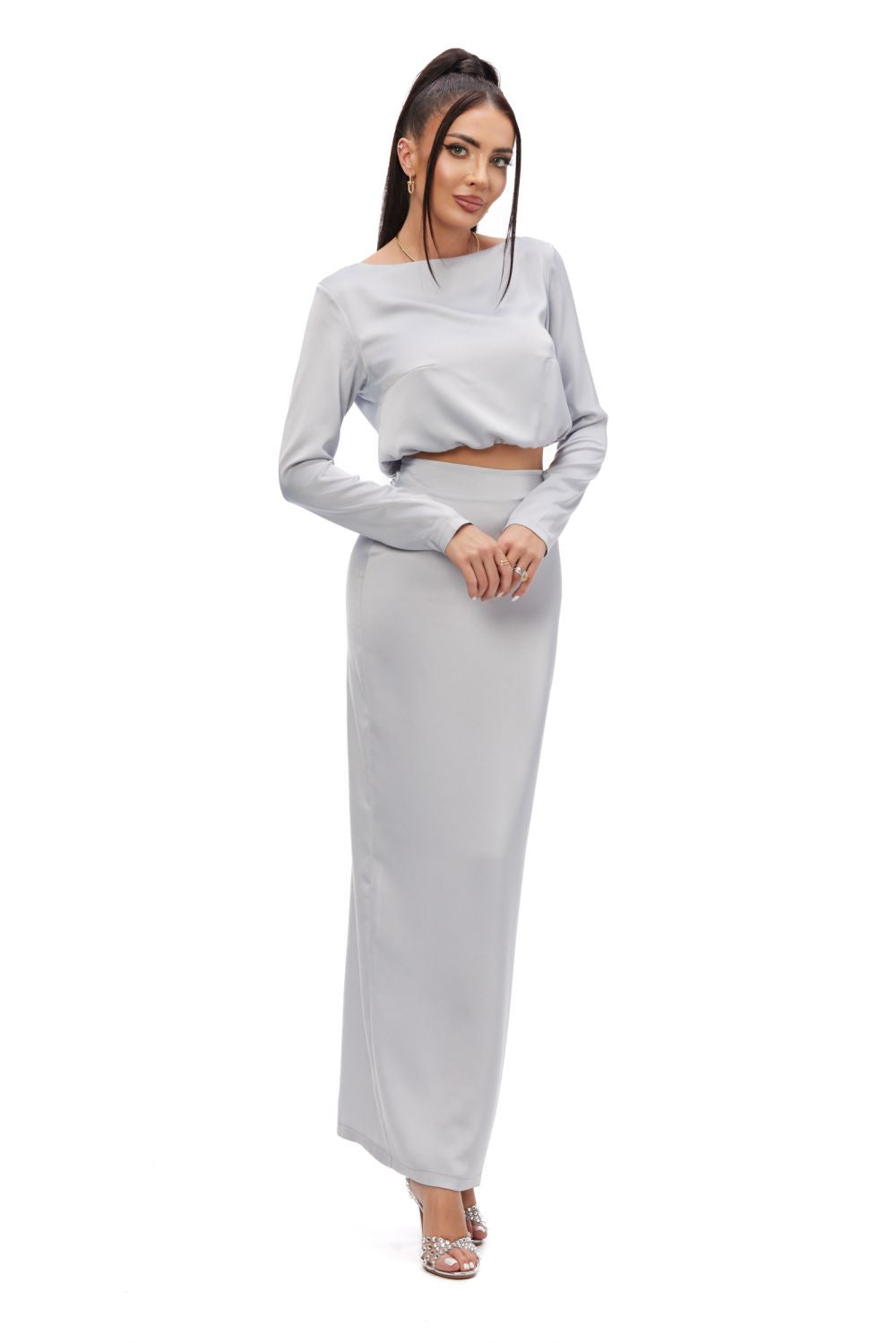 Compleu dama elegant gri Peclisa Bogas