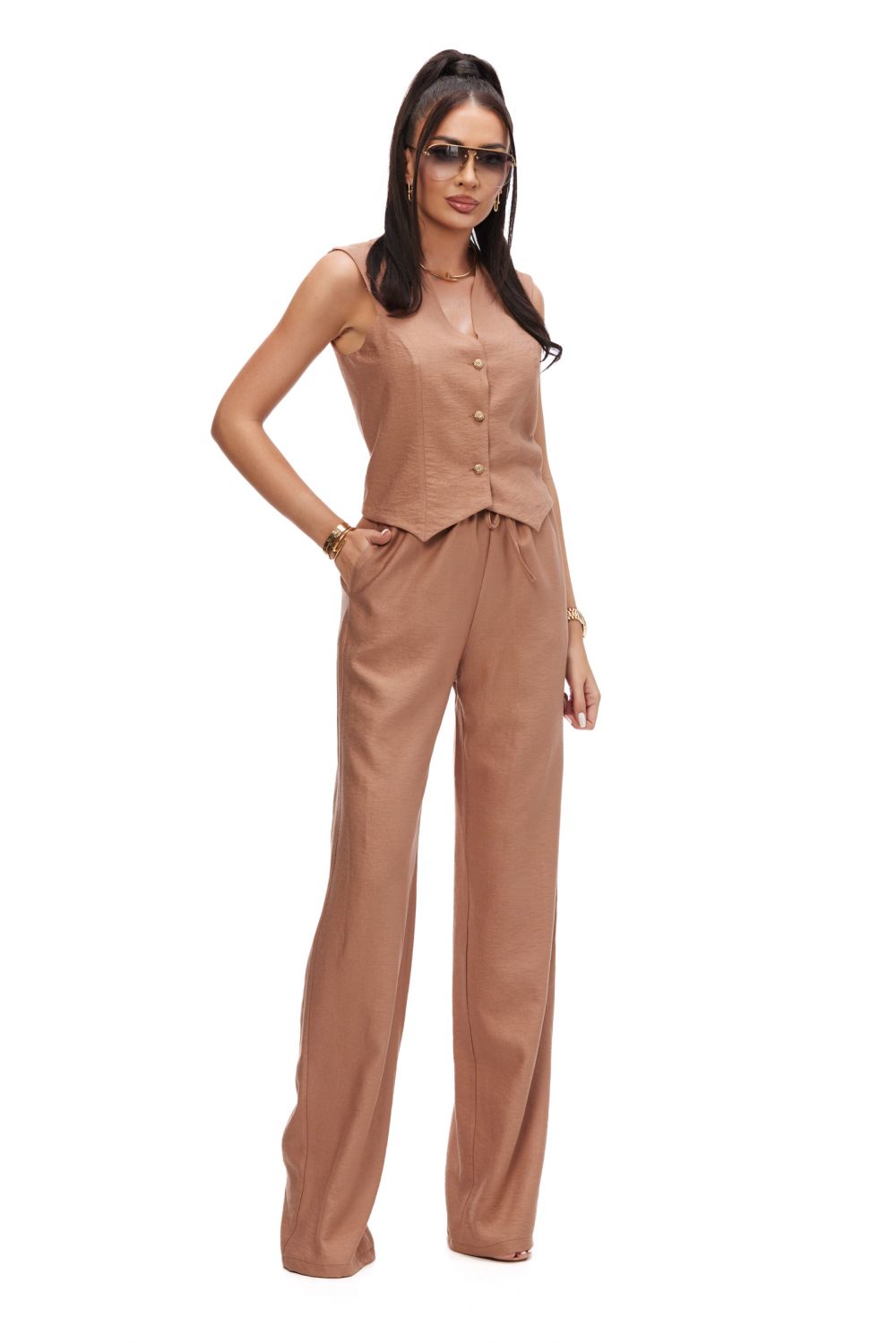 Compleu dama elegant maro Complimes Bogas