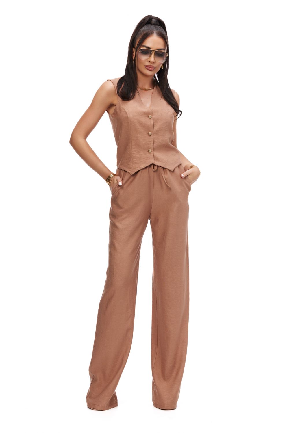 Compleu dama elegant maro Complimes Bogas
