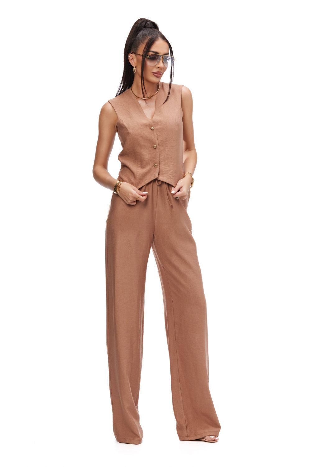 Compleu dama elegant maro Complimes Bogas