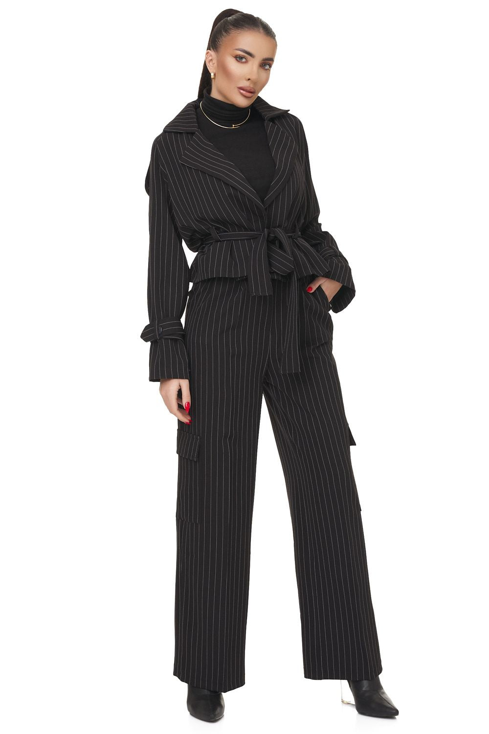 Compleu dama elegant negru Lisyn Bogas