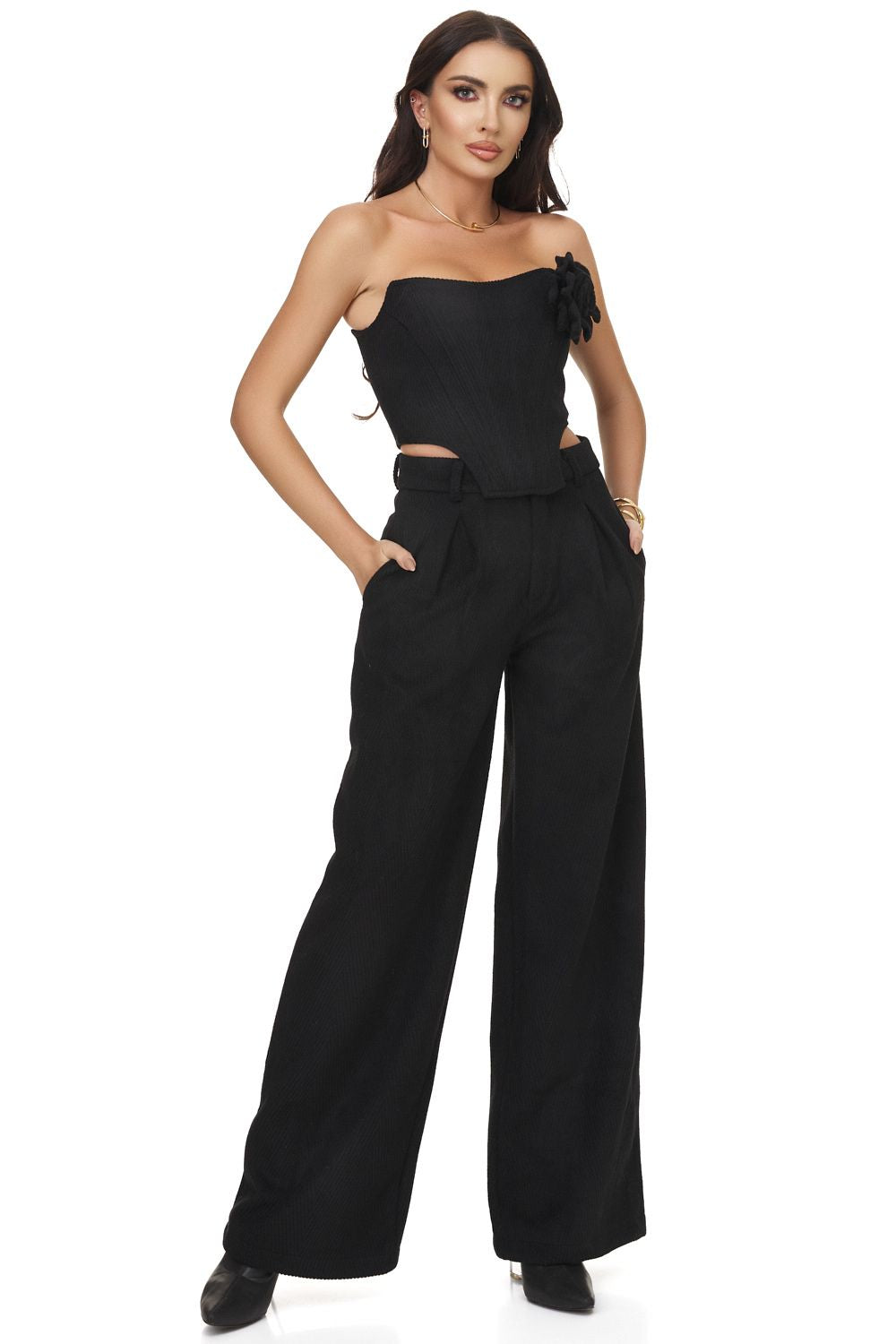 Compleu dama elegant negru Sanelia Bogas