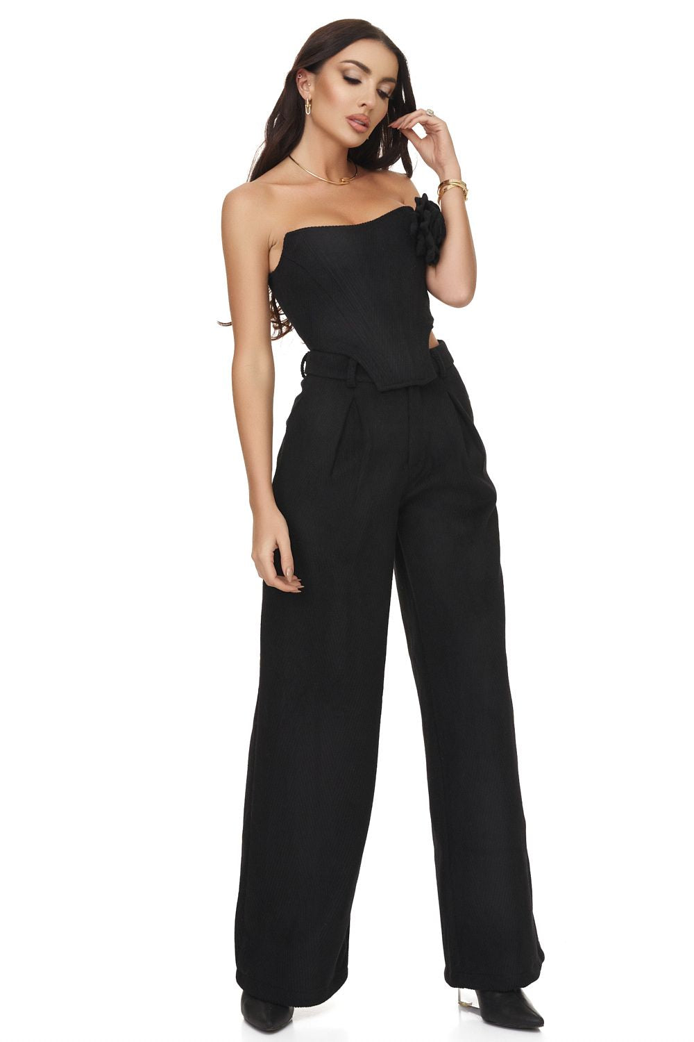 Compleu dama elegant negru Sanelia Bogas