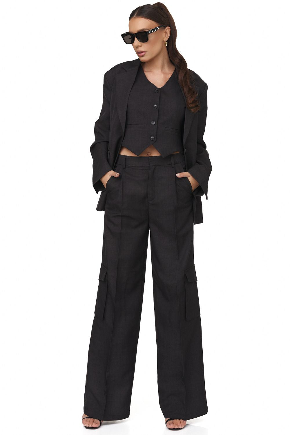 Compleu dama elegant negru Yelia Bogas