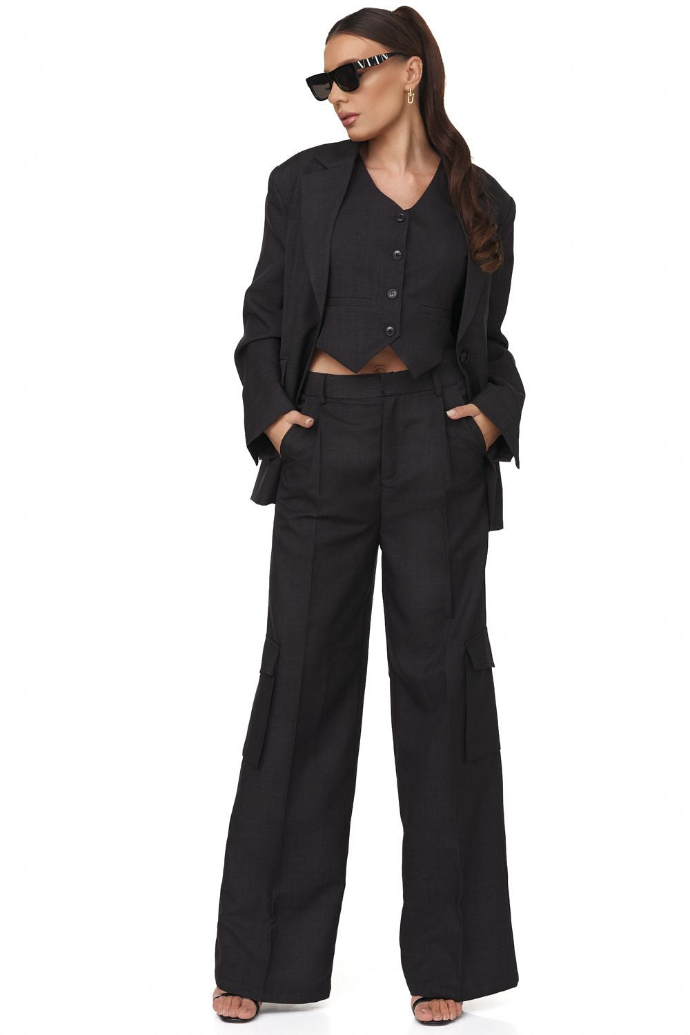 Compleu dama elegant negru Yelia Bogas
