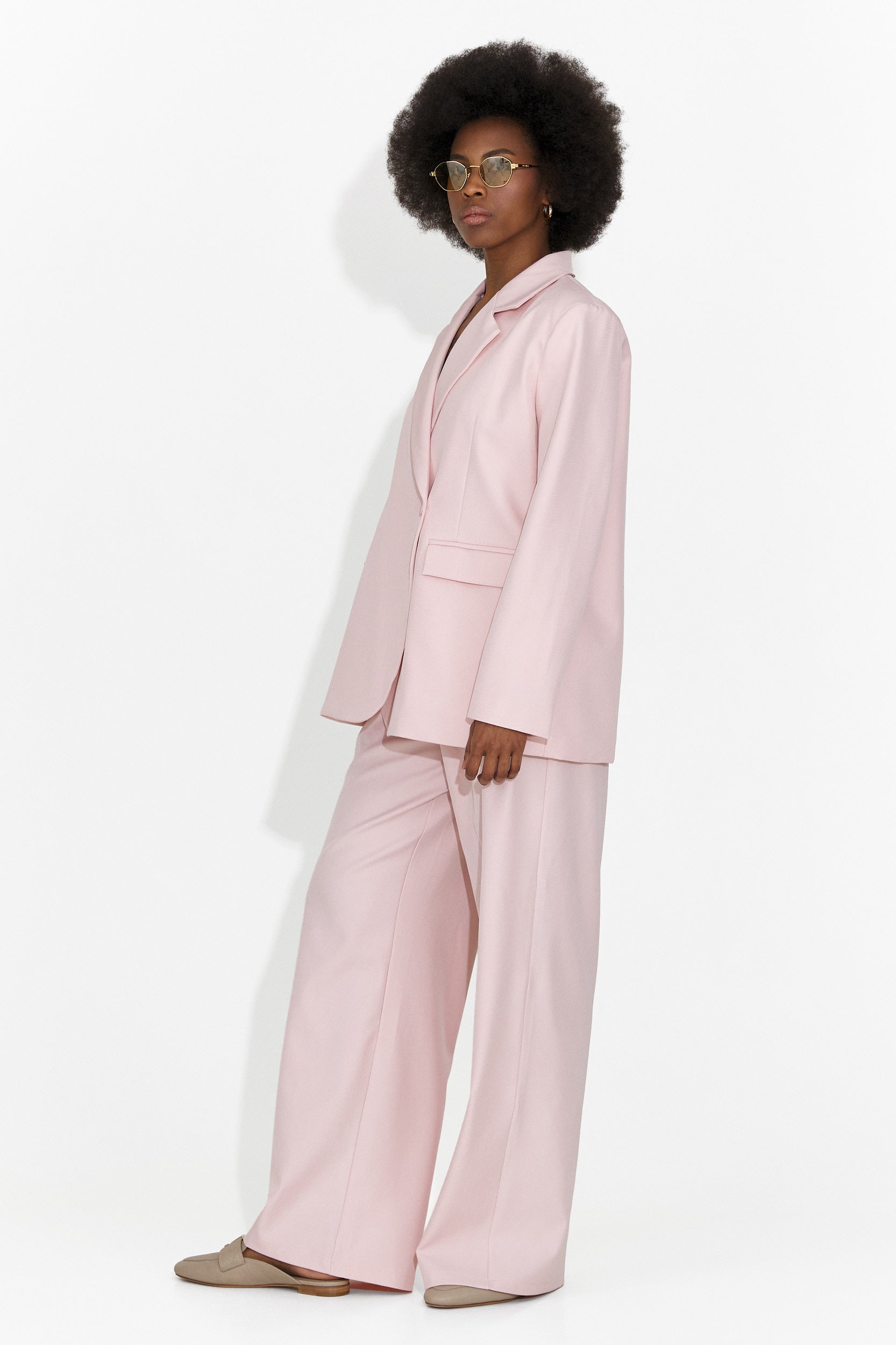 Compleu dama elegant roz Timelia Bogas