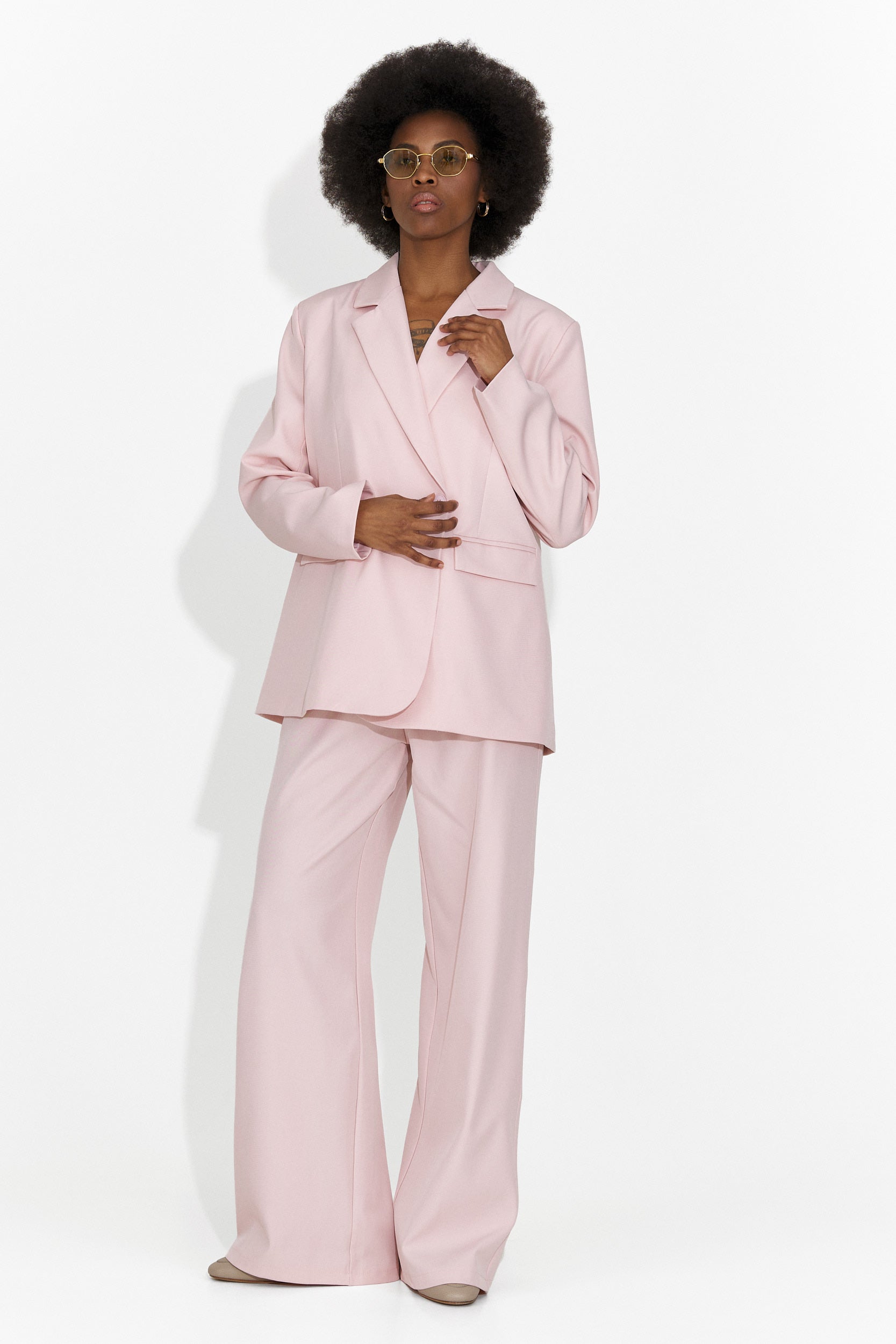 Compleu dama elegant roz Timelia Bogas
