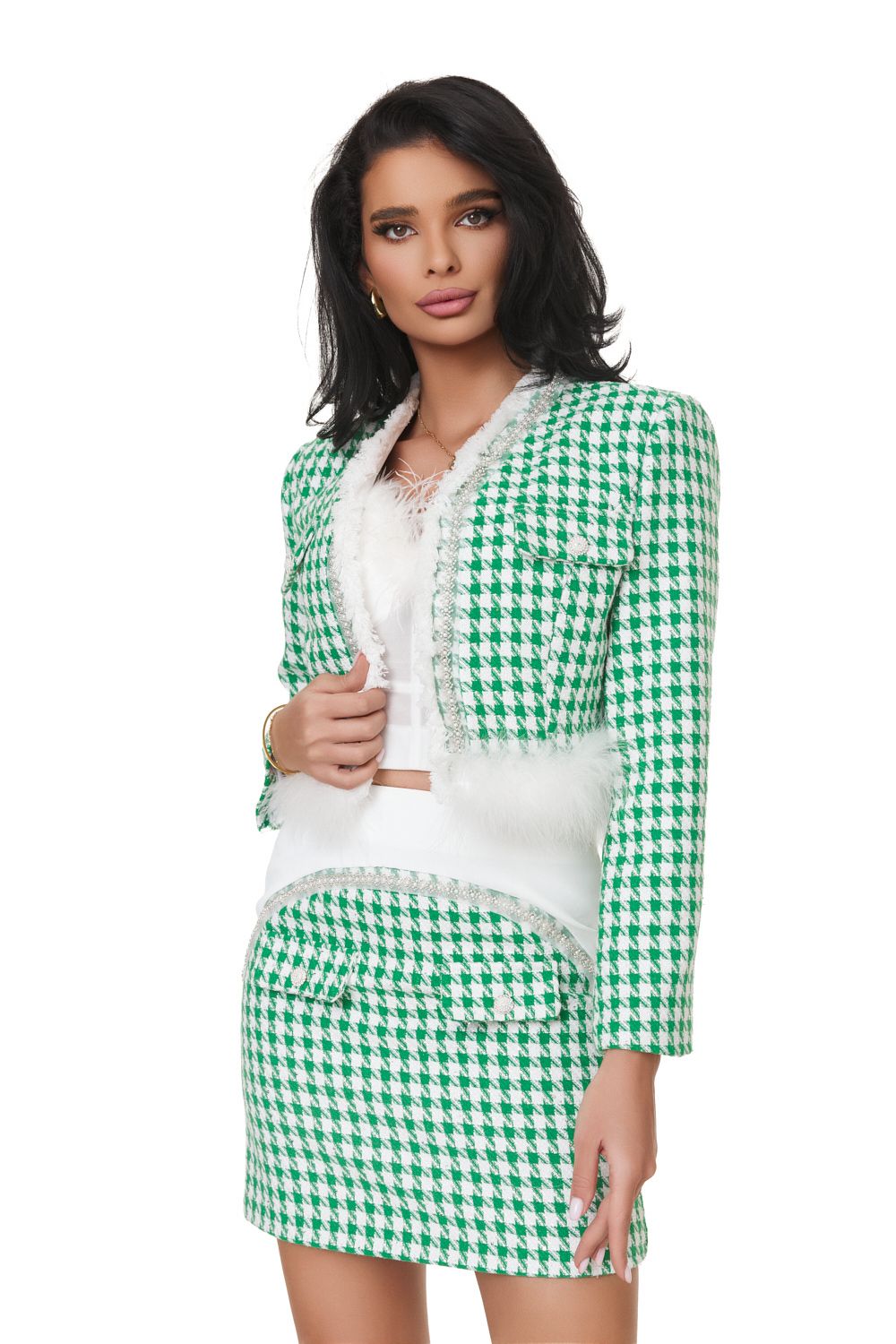 Compleu dama elegant verde Alimia Bogas