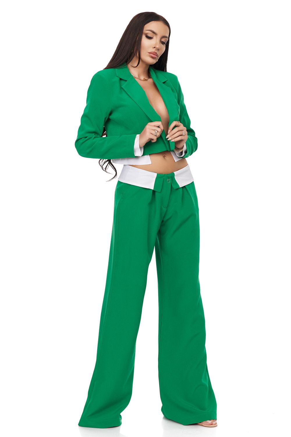 Compleu dama elegant verde Rebira Bogas