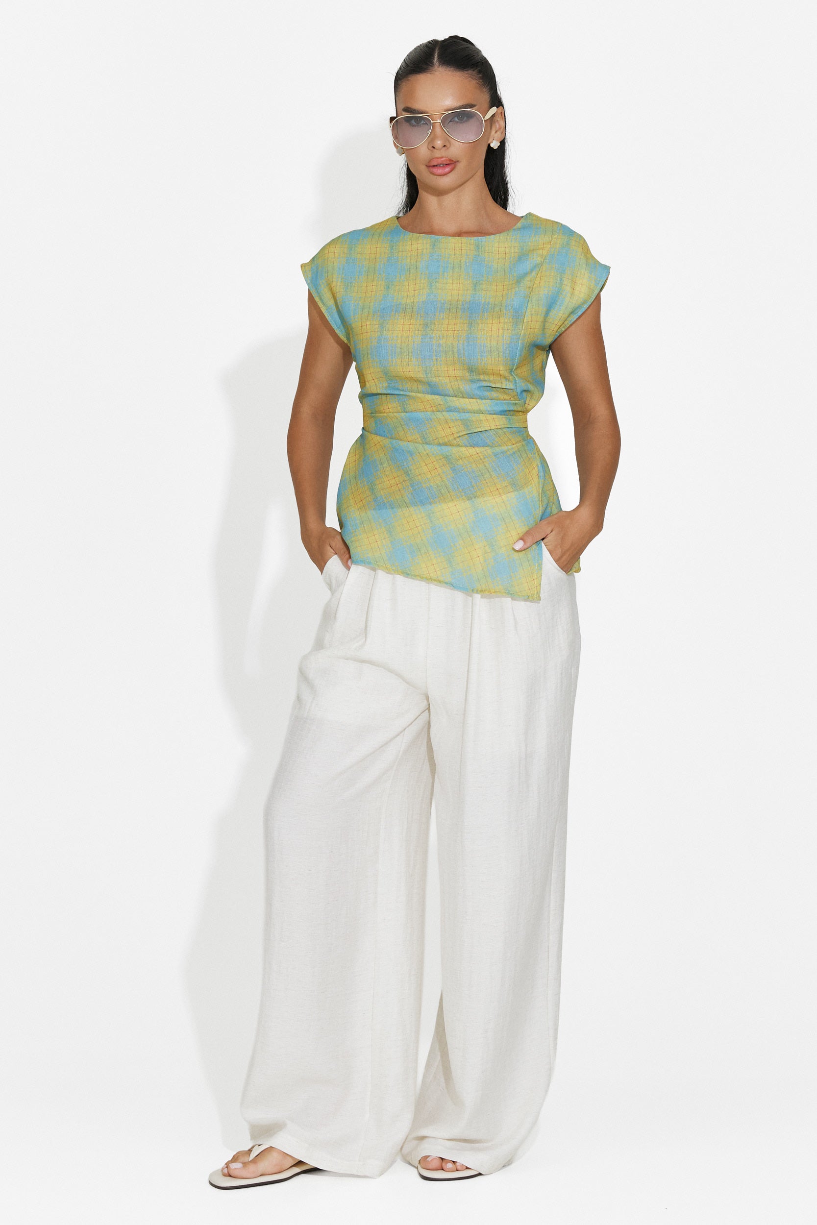 Compleu dama maiou + pantaloni verde Hortisa Bogas