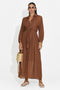 Compleu dama rochie + camasa maro Aishia Bogas