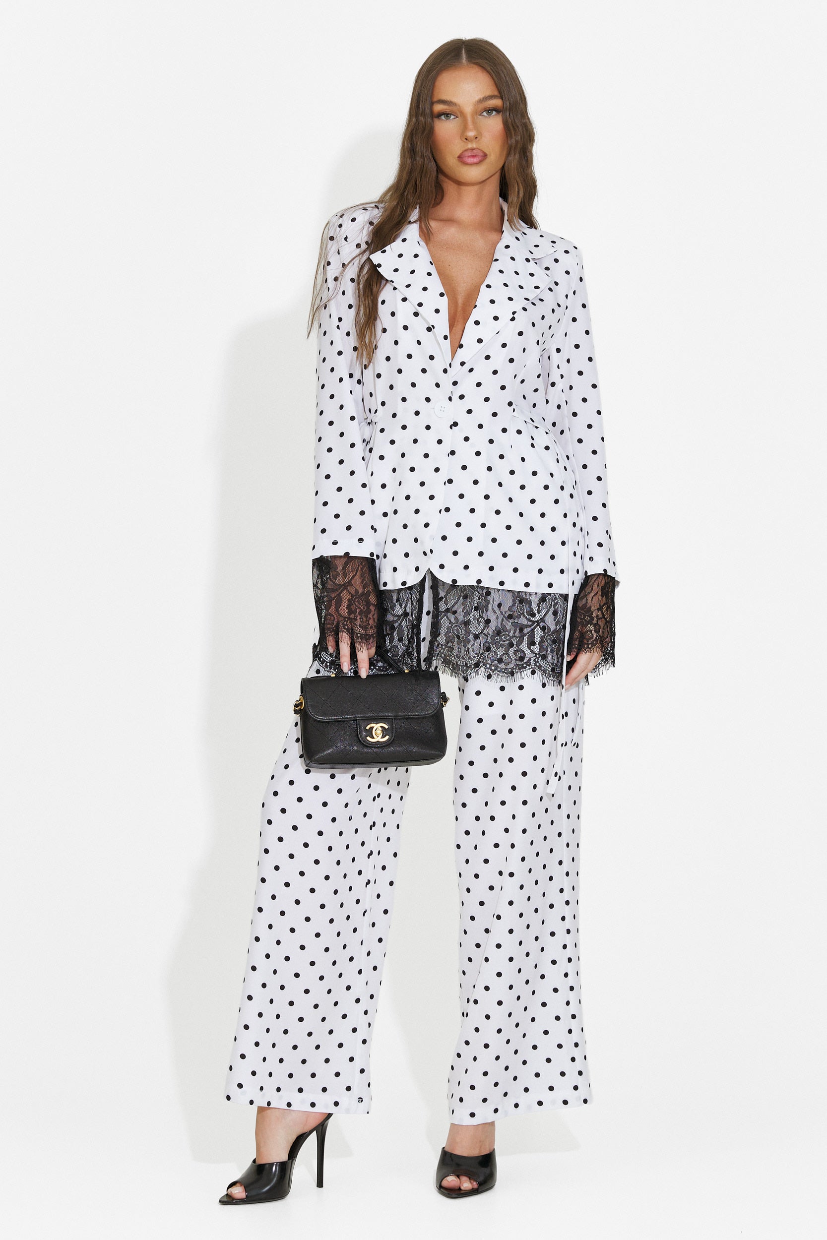 Compleu dama sacou + pantaloni alb Aykena Bogas