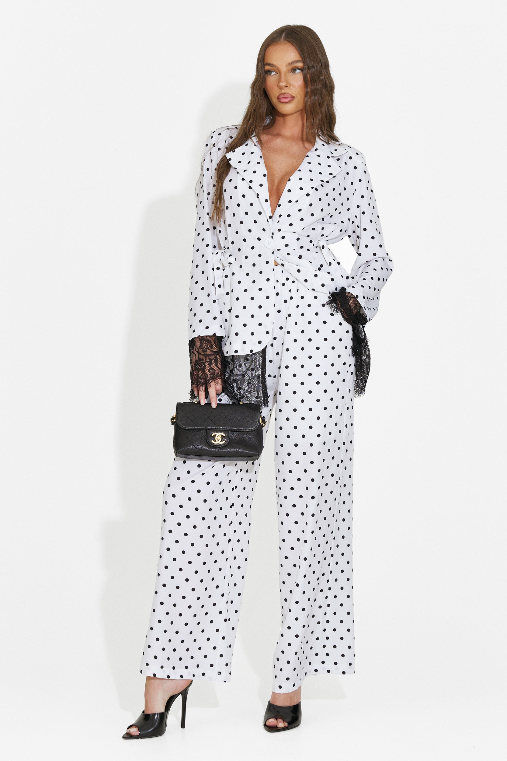 Compleu dama sacou + pantaloni alb Aykena Bogas