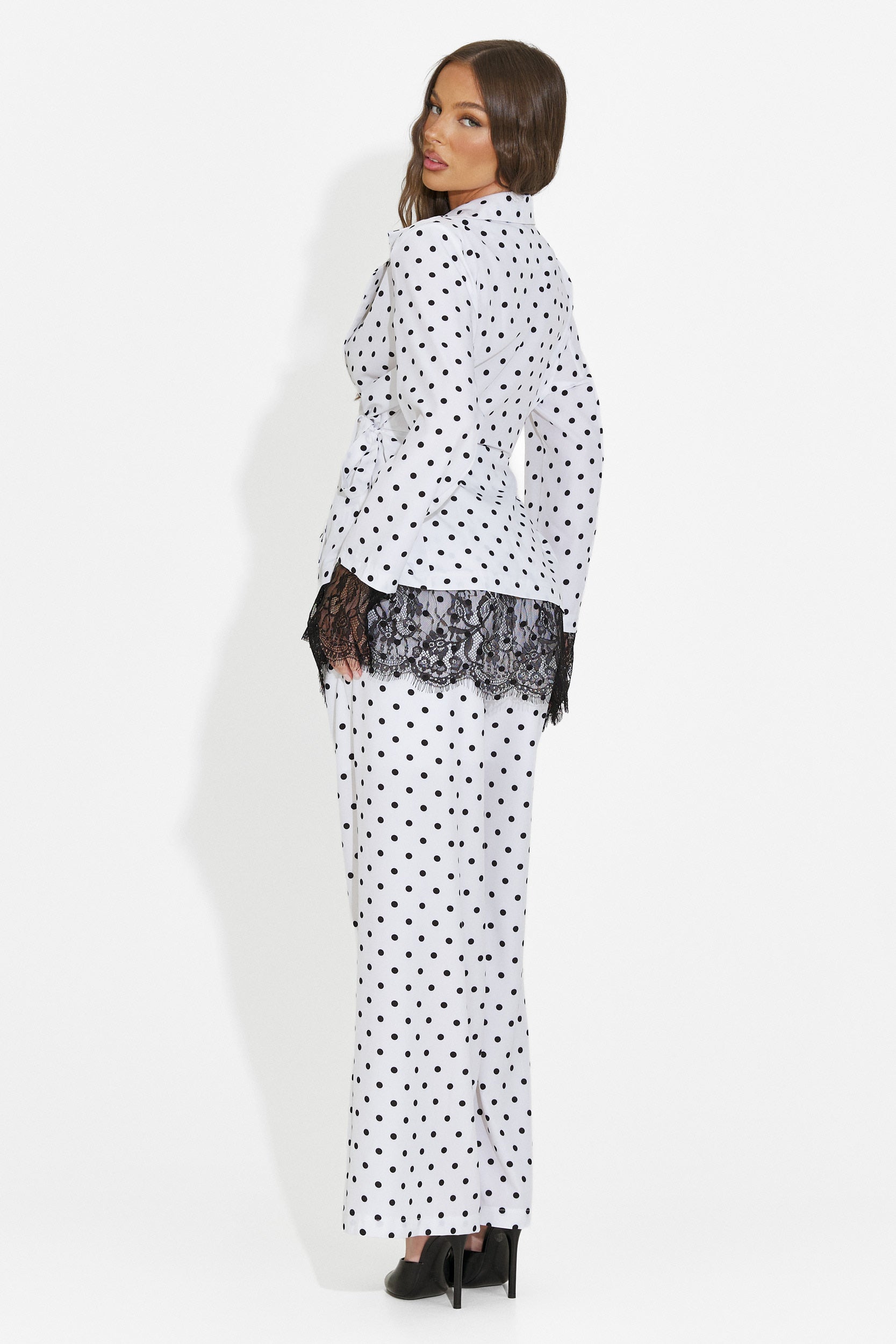 Compleu dama sacou + pantaloni alb Aykena Bogas