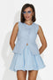 Compleu dama vesta + pantaloni bleu Margareta Bogas