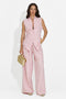 Compleu dama vesta + pantaloni roz Chelora Bogas