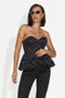 Corset dama casual negru Silviona Bogas