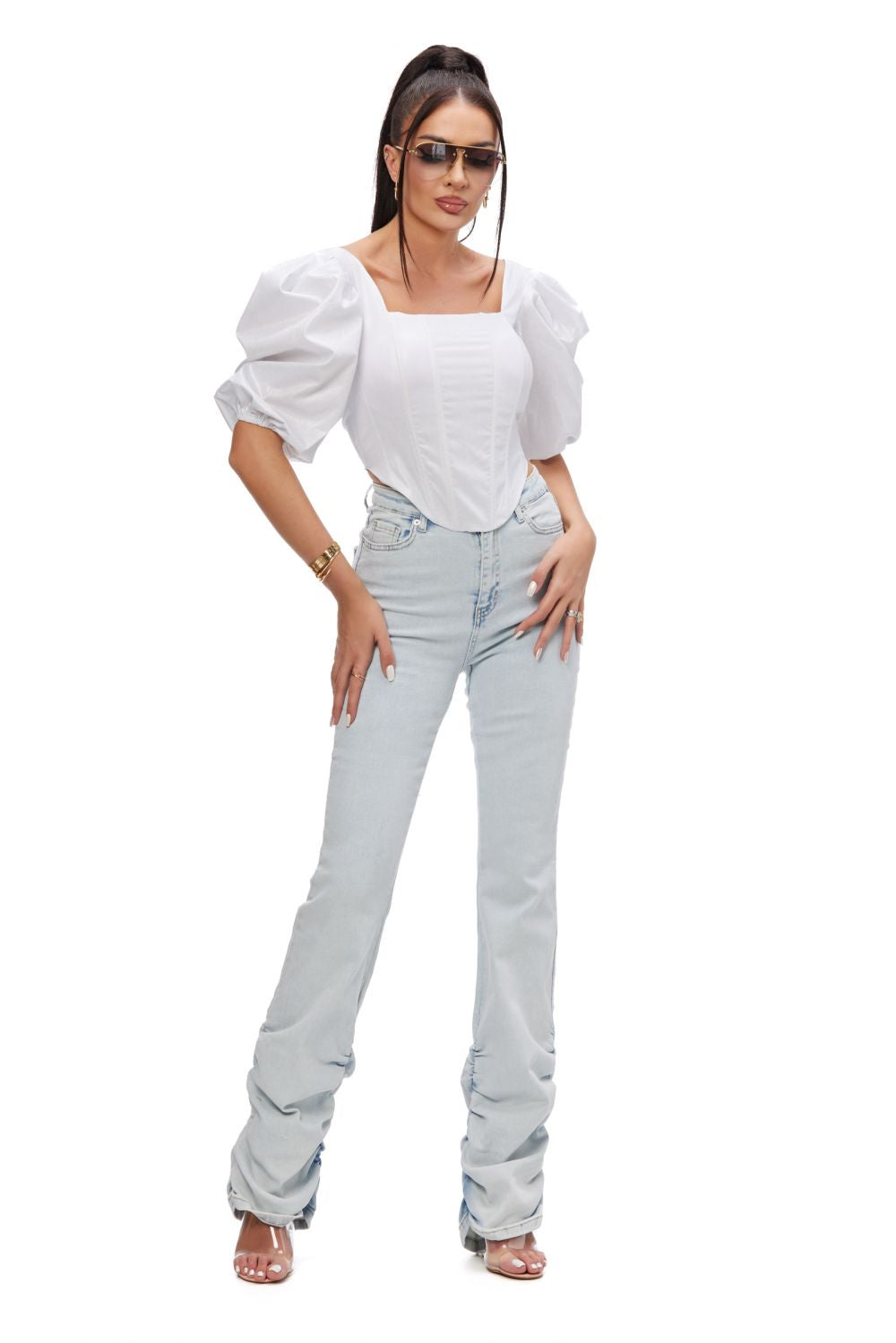 Corset dama elegant alb Bestyta Bogas