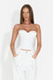 Corset dama elegant alb Storas Bogas