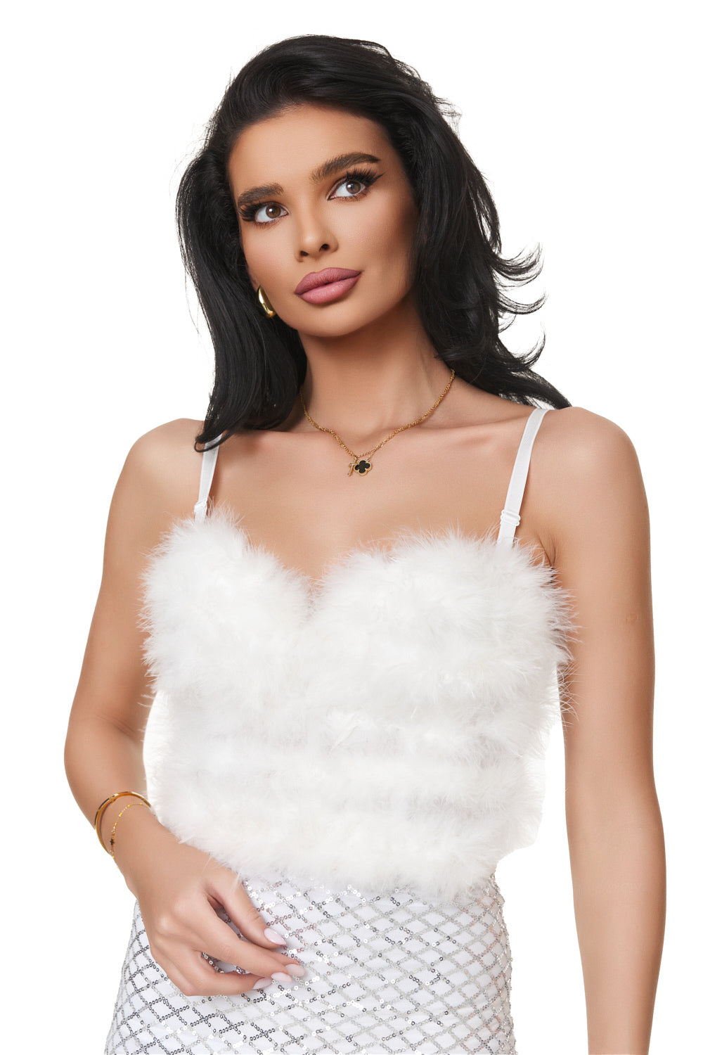 Corset dama elegant alb Yolas Bogas