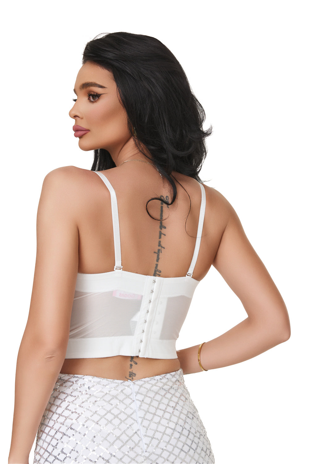 Corset dama elegant alb Yolas Bogas