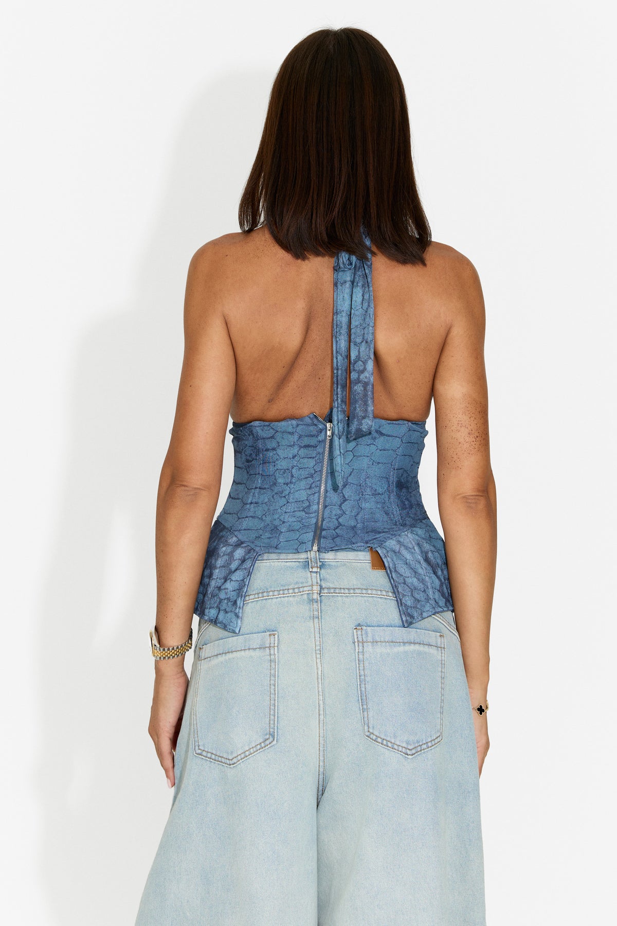 Corset dama elegant albastru Market Bogas