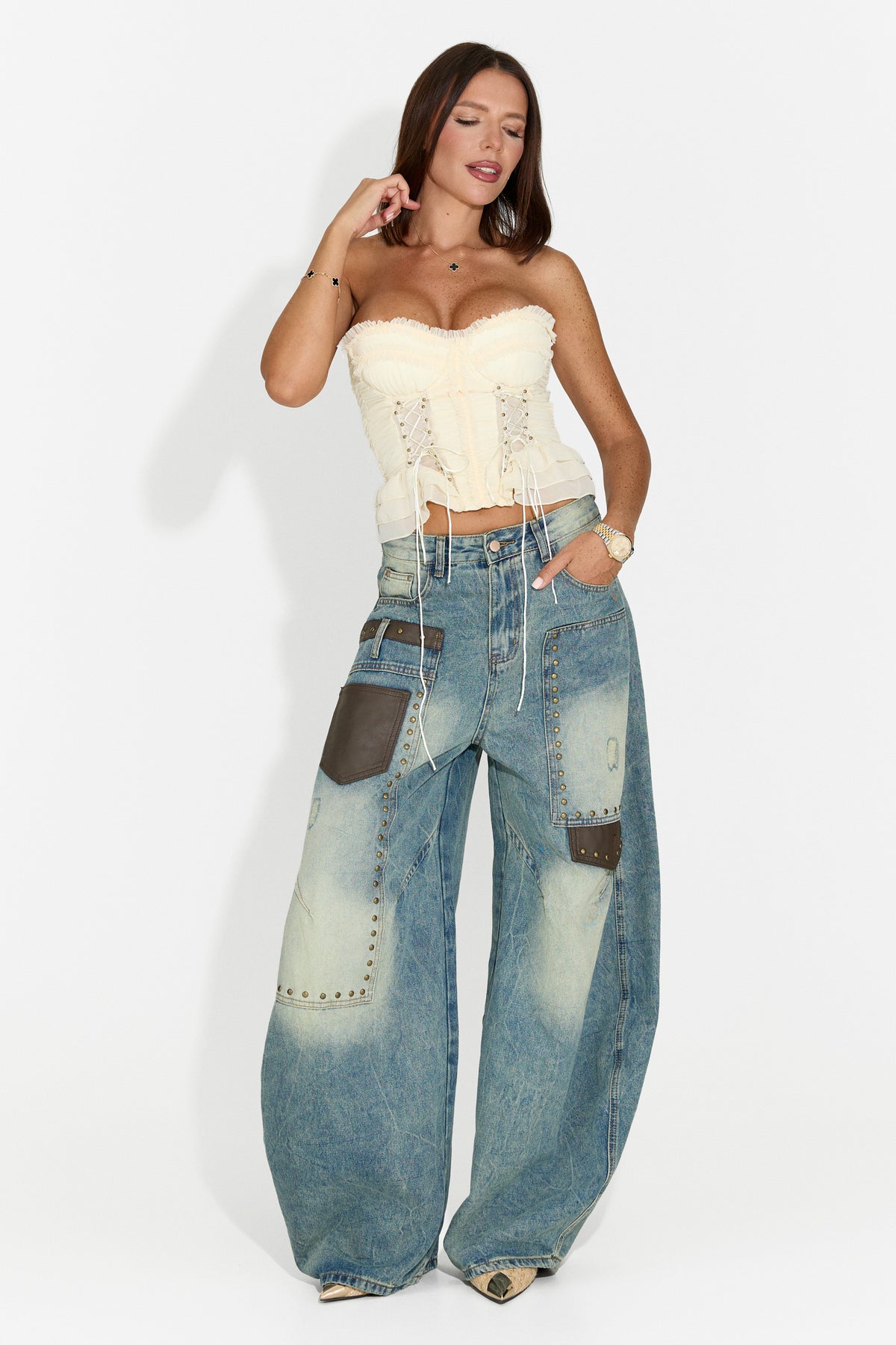 Corset dama elegant bej Regiona Bogas