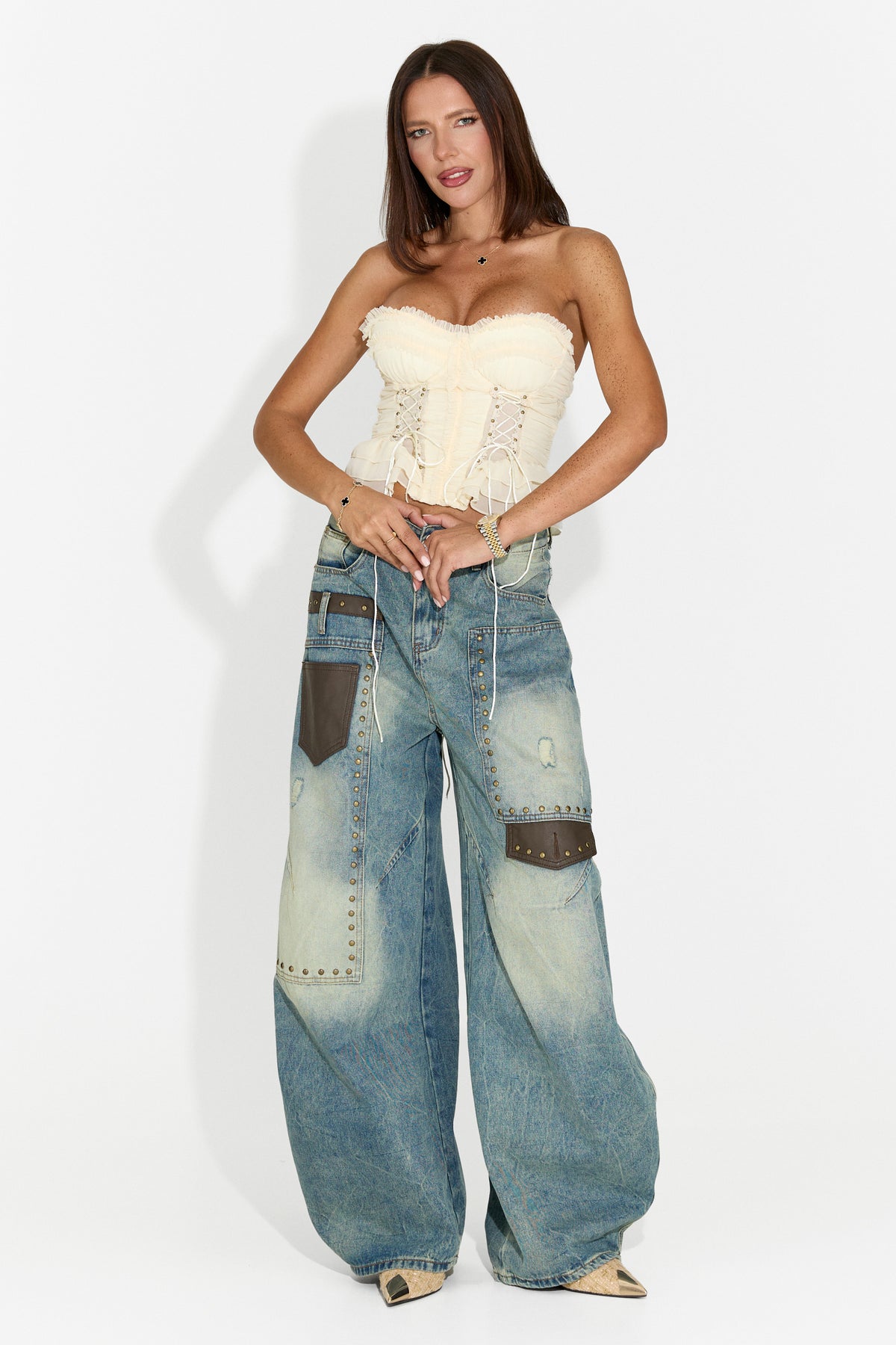 Corset dama elegant bej Regiona Bogas