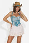 Corset dama elegant bleu Brekla Bogas