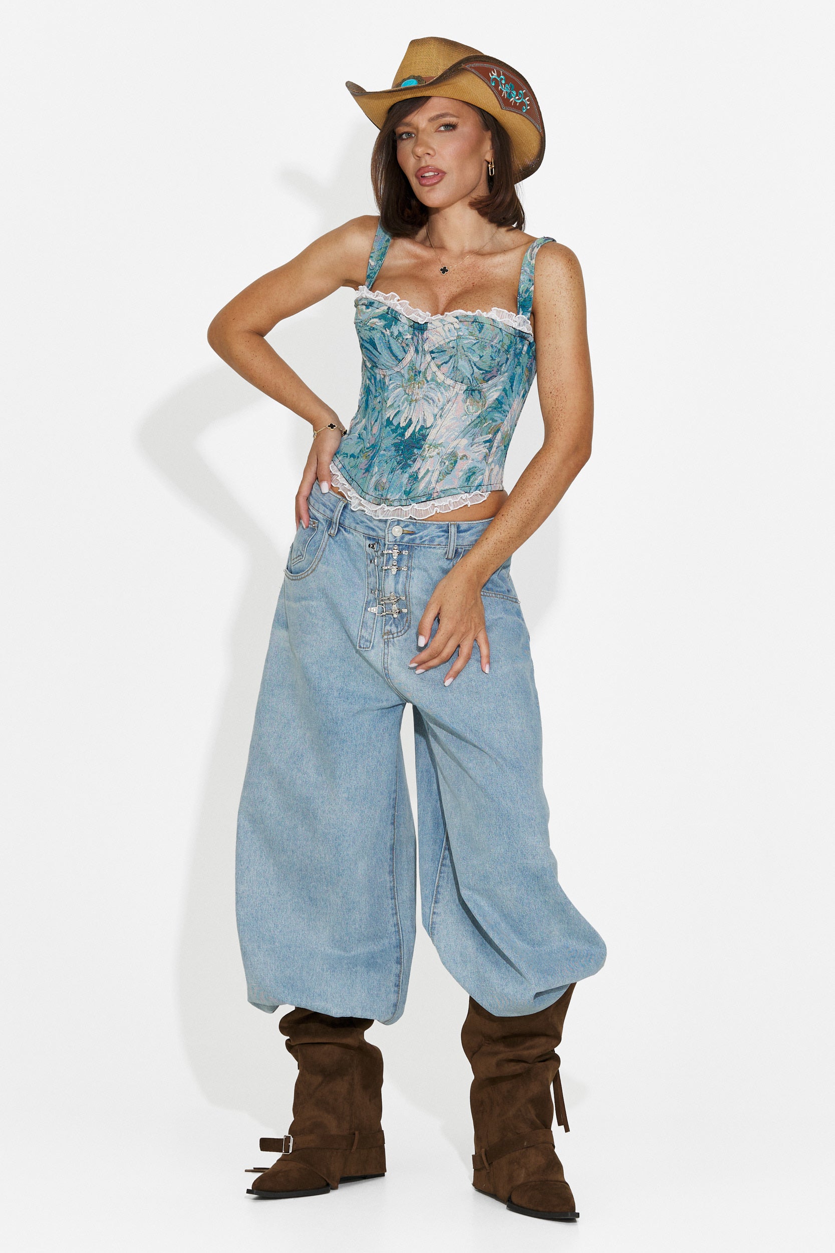 Corset dama elegant bleu Mistyca Bogas