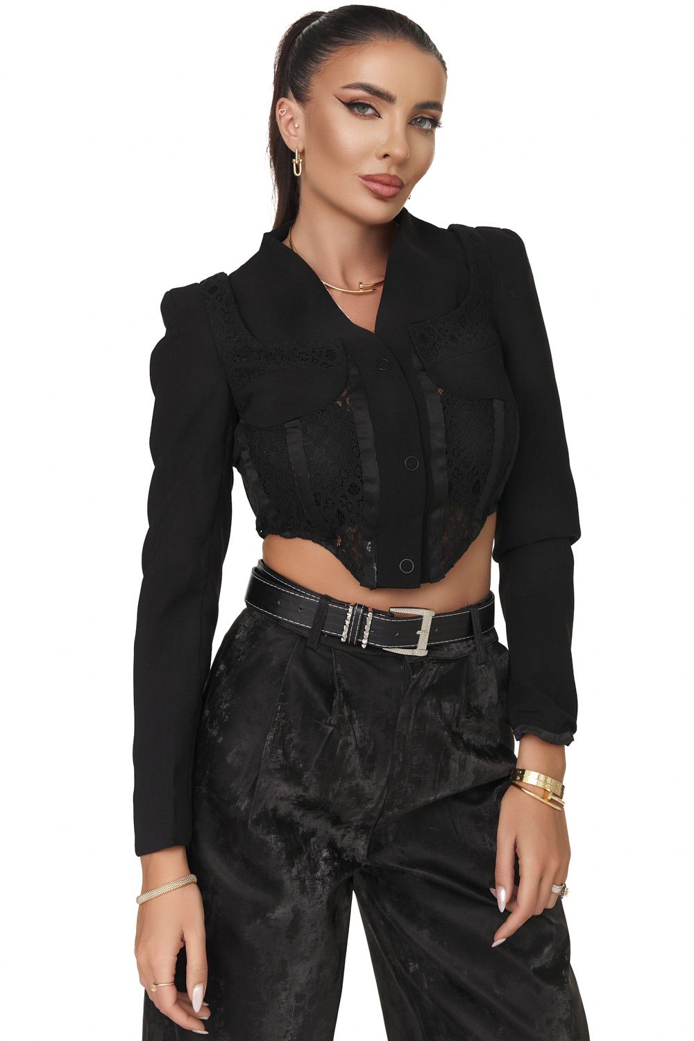 Ladies elegant black corset Denime Bogas