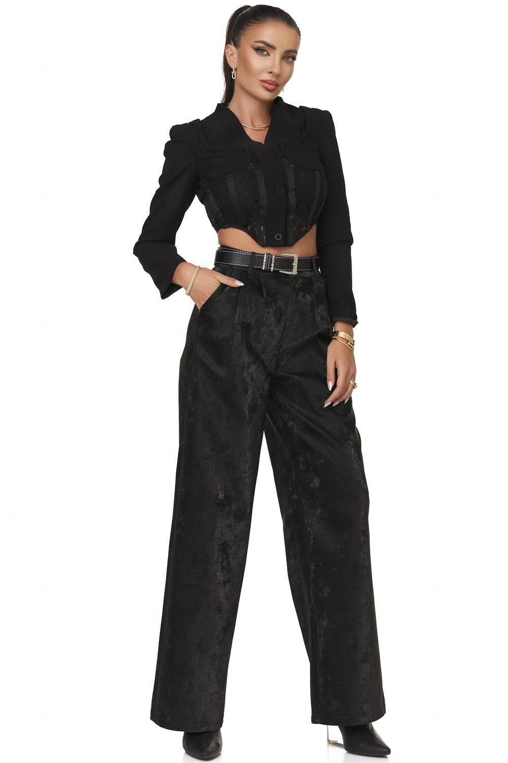 Ladies elegant black corset Denime Bogas