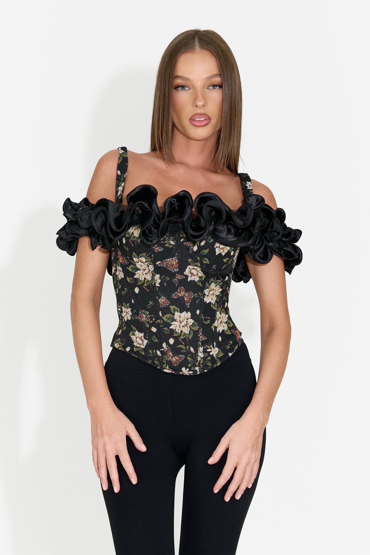 Corset dama elegant negru Dimona Bogas