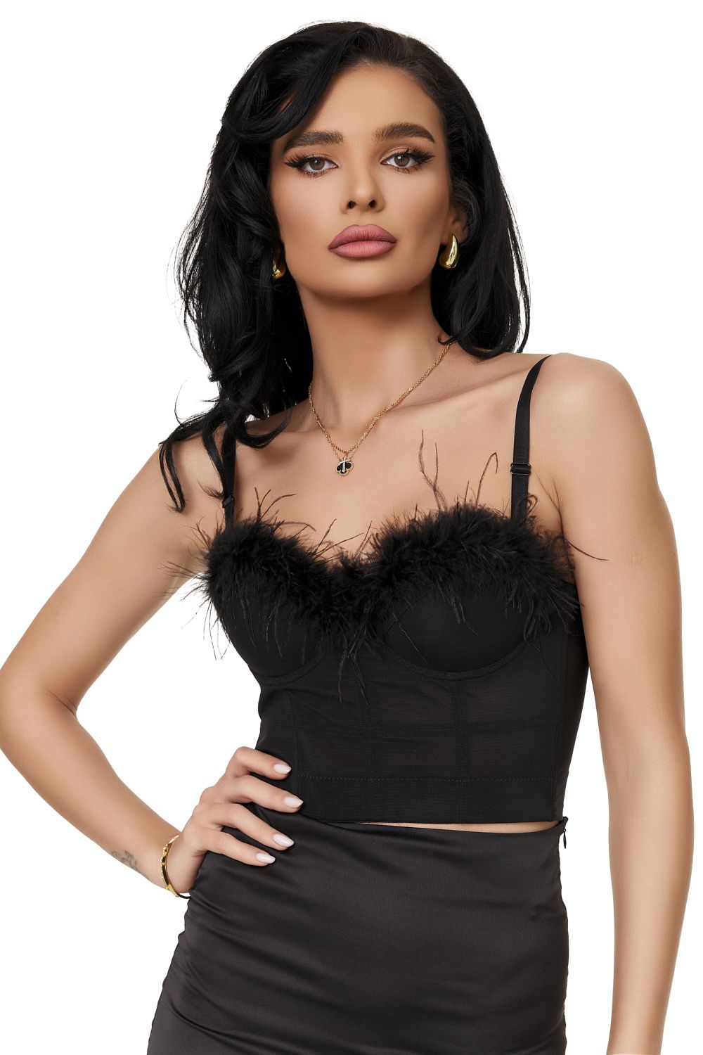Corset dama elegant negru Sirenys Bogas