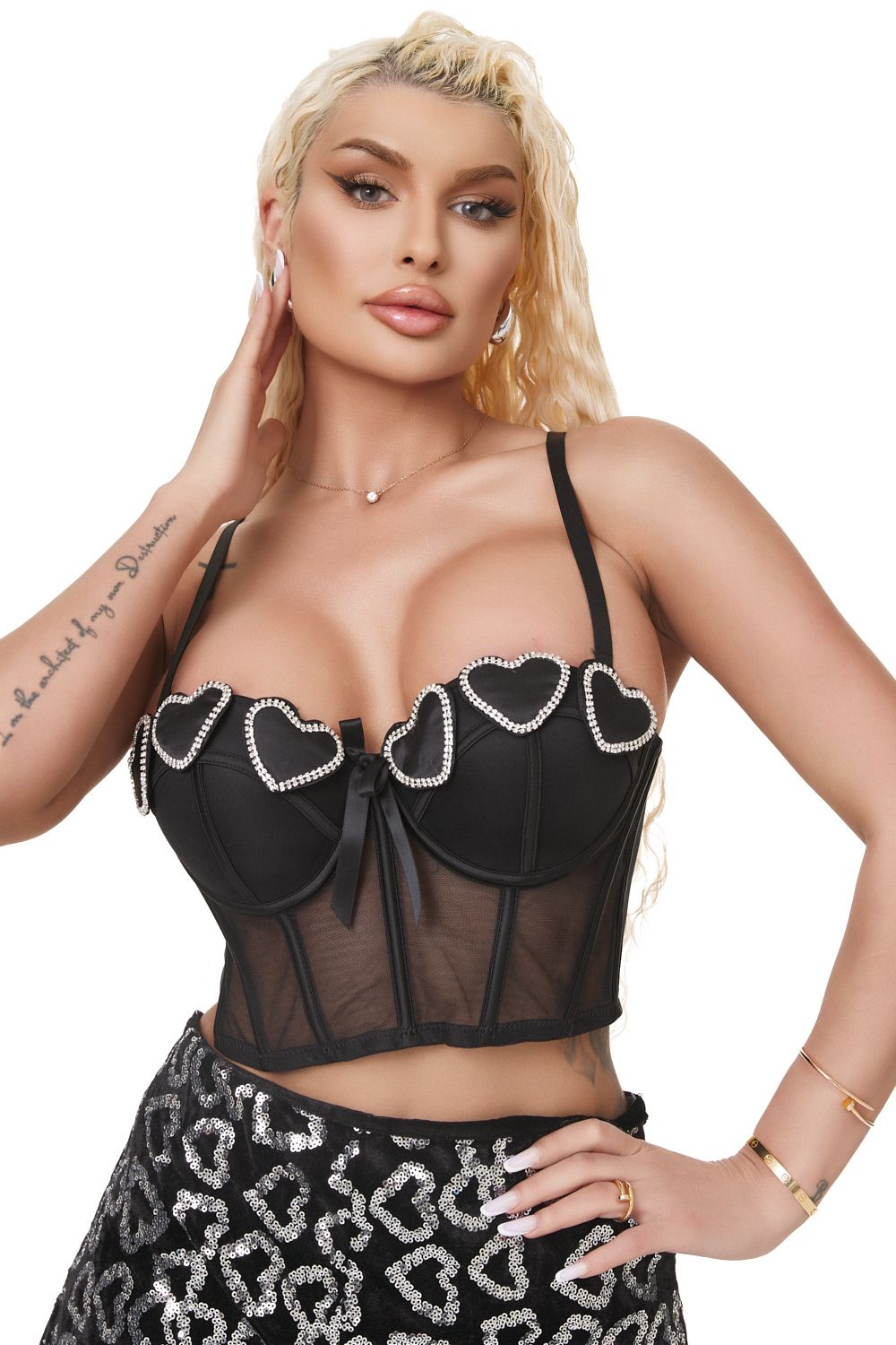 Corset dama elegant negru Tirasia Bogas