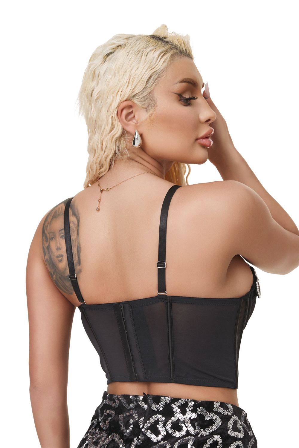 Ladies elegant black corset Tirasia Bogas