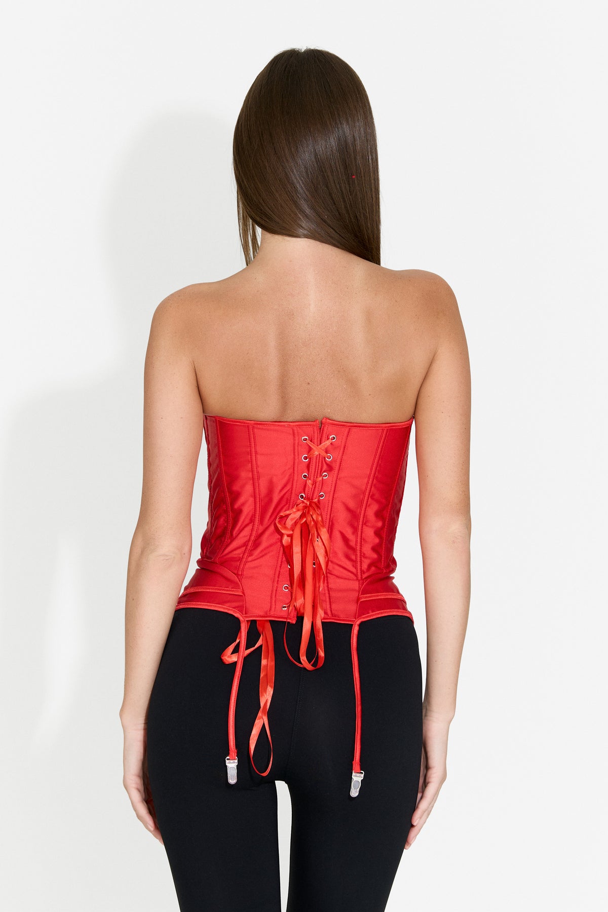 Corset dama elegant rosu Storas Bogas