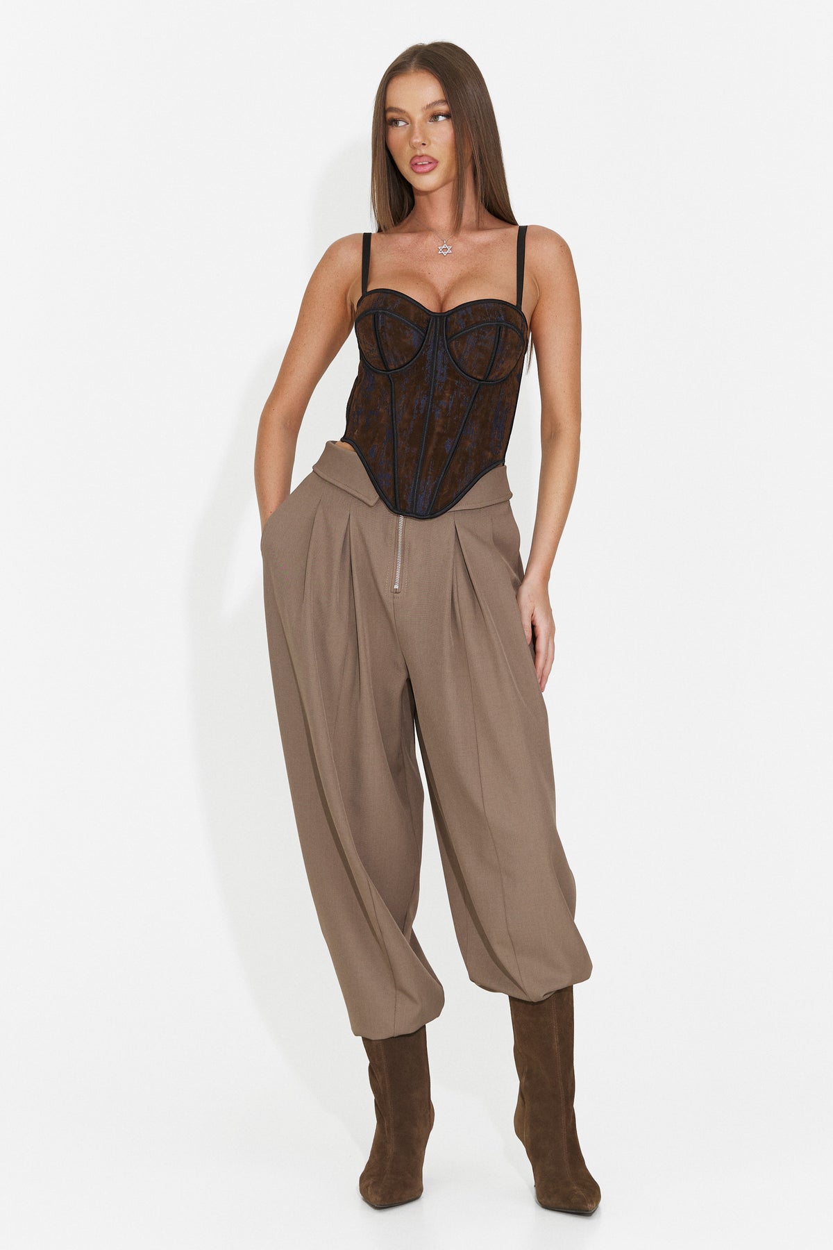 Corset elegant maro Mymiesia Bogas