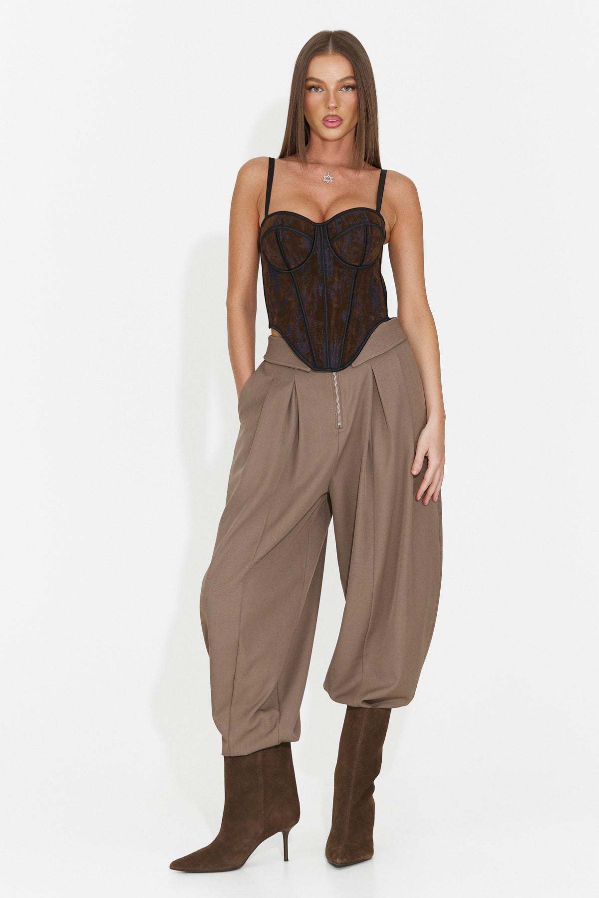 Corset elegant maro Mymiesia Bogas