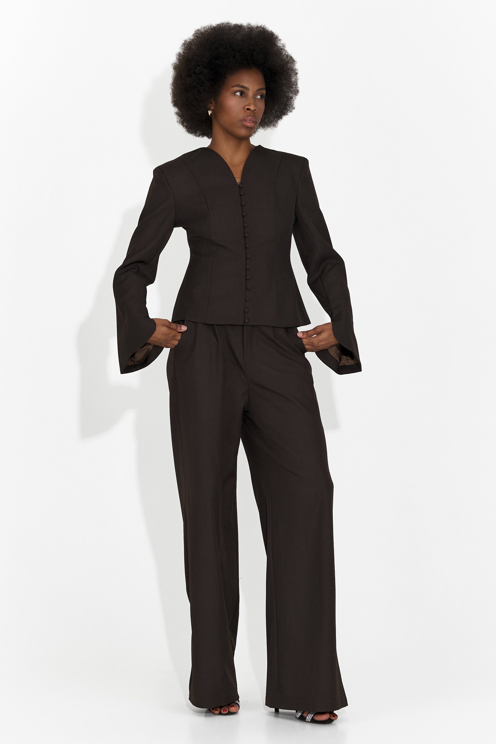 Costum cu pantaloni elegant negru Jayne Bogas