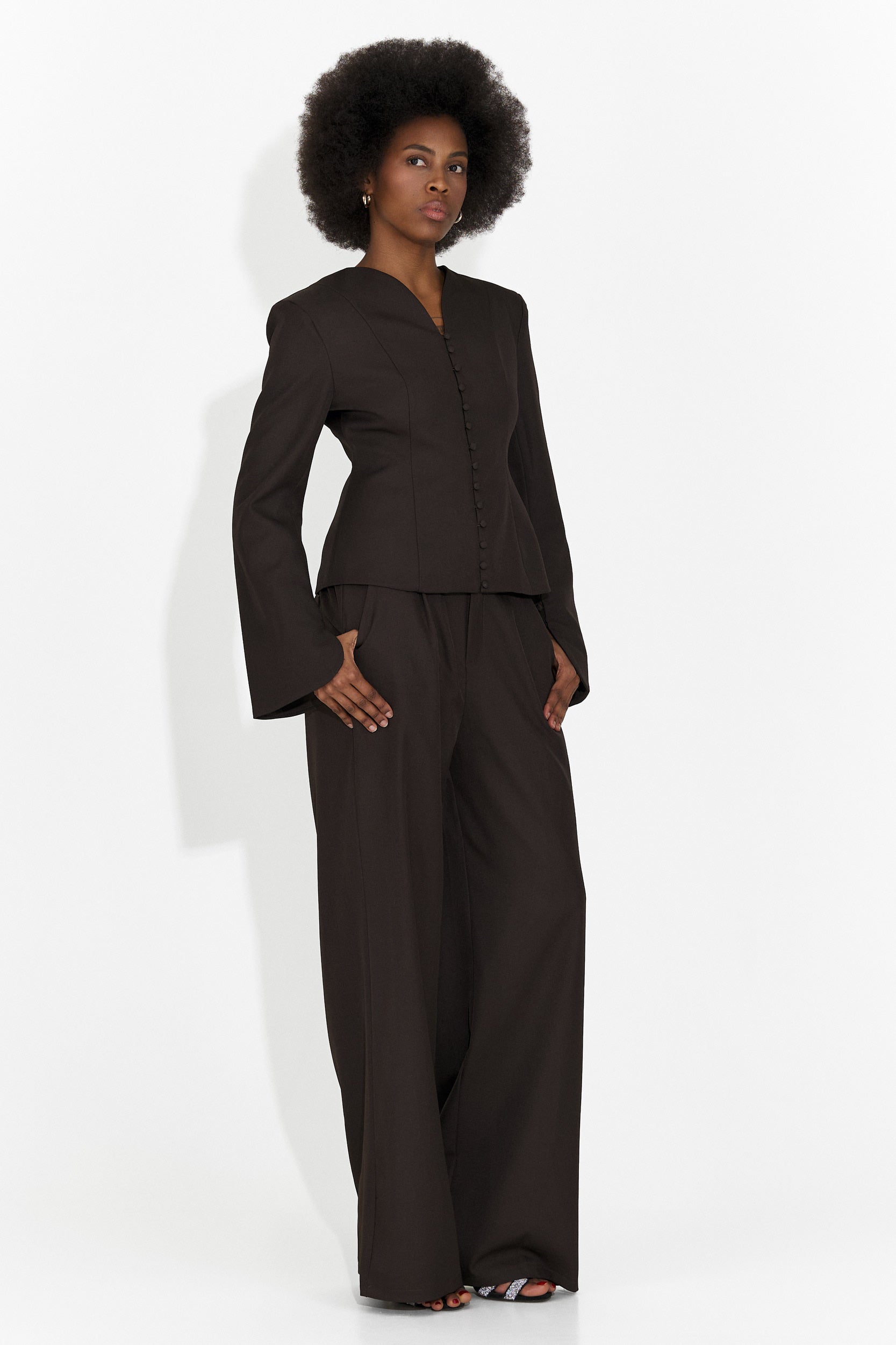 Costum cu pantaloni elegant negru Jayne Bogas