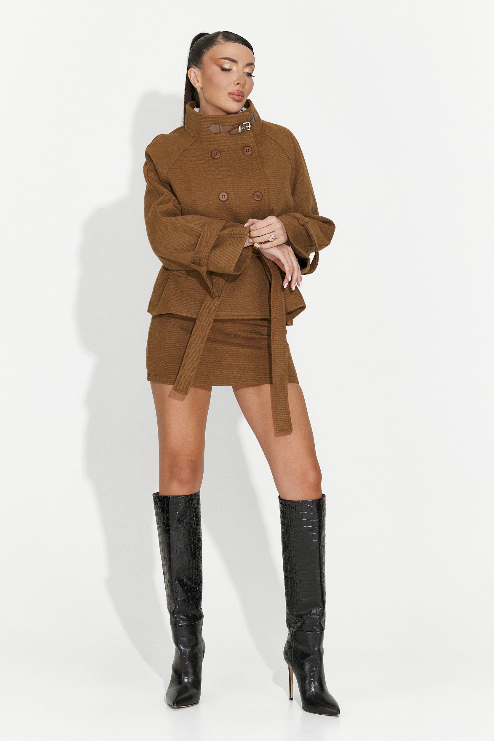 Women's suit jacket + brown skirt Ulmira Bogas