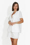 Costum dama sacou + pantaloni alb Liriena Bogas