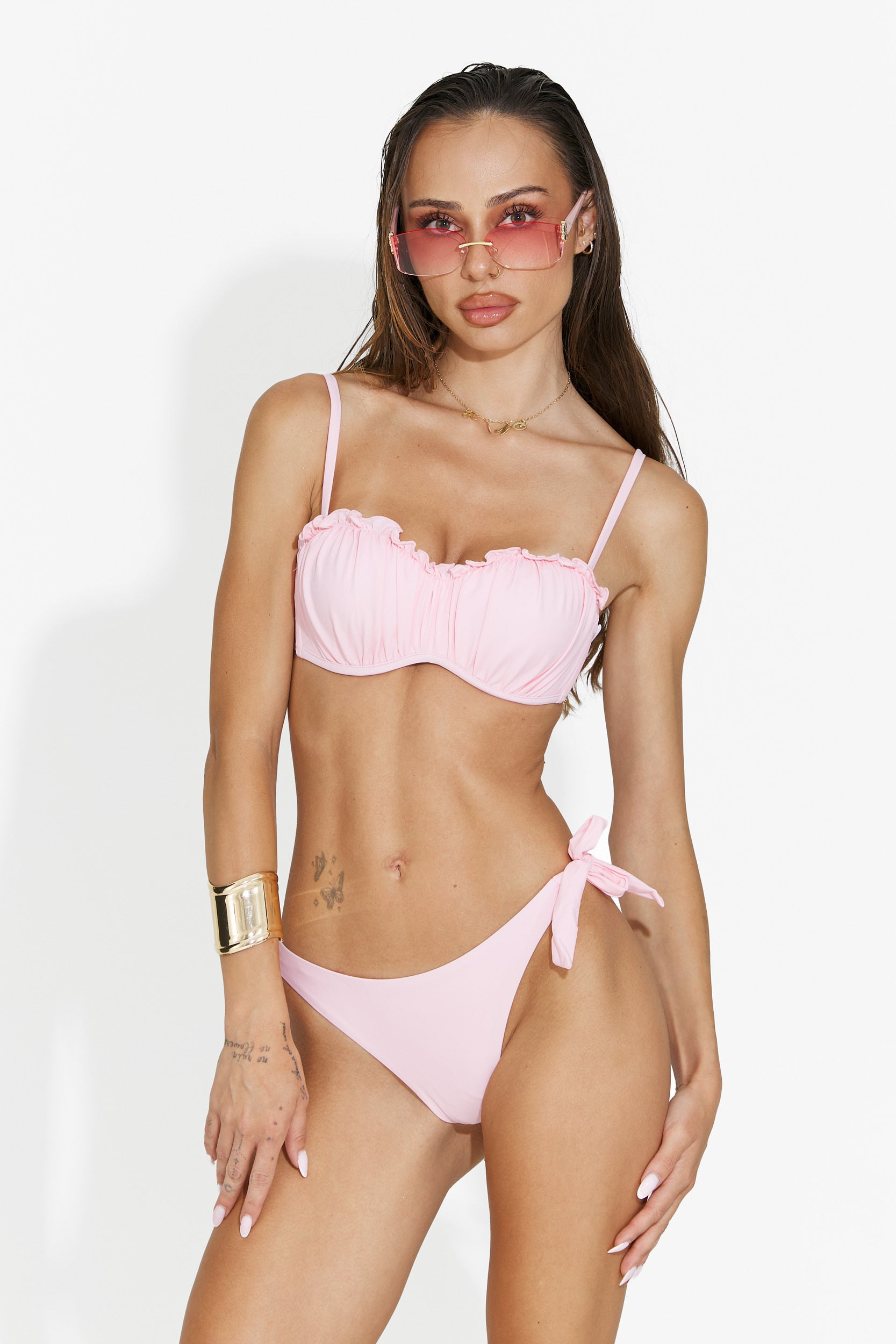 Costum de baie 2 piese roz Procusa Bogas