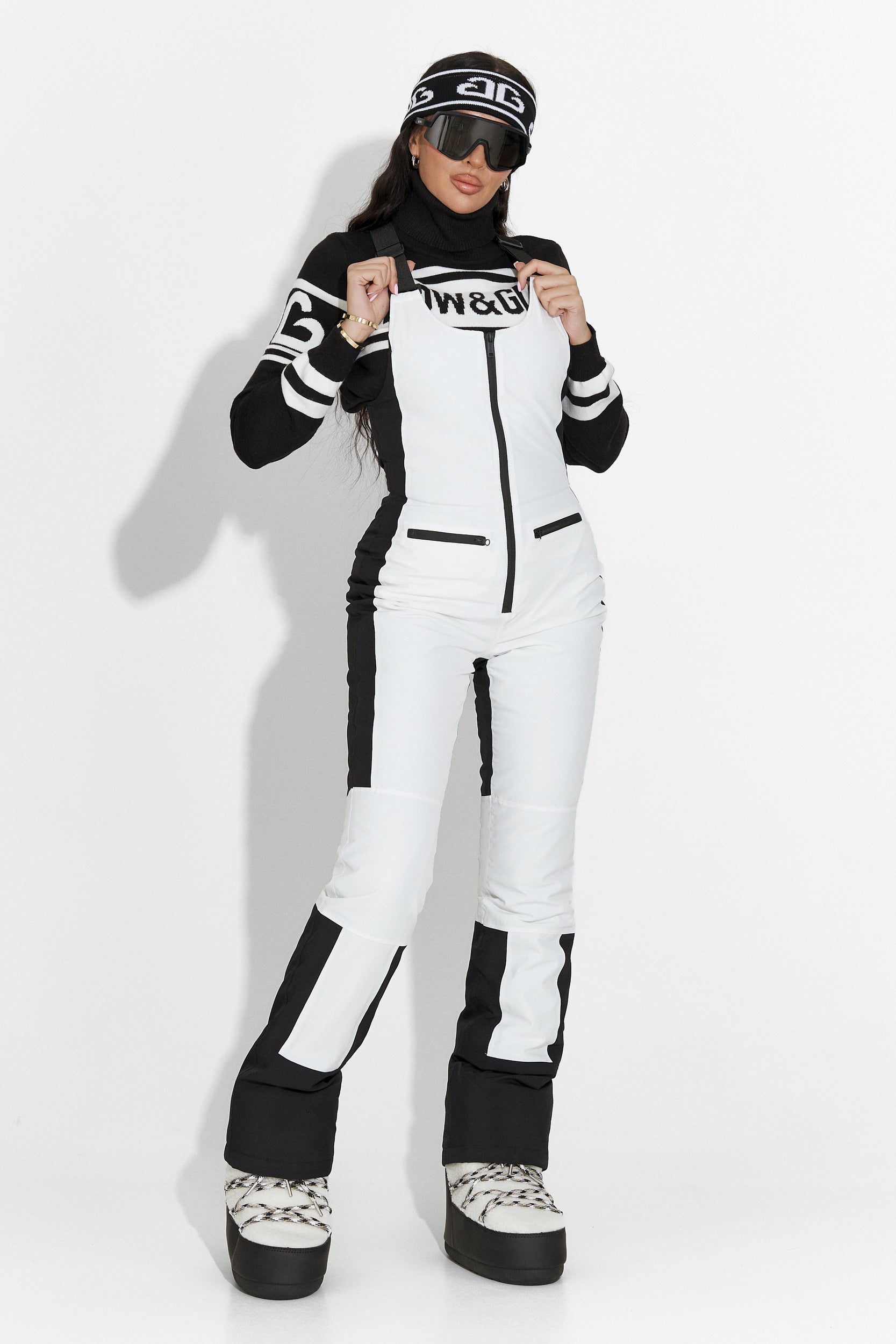 Costum ski casual alb Camelay Bogas