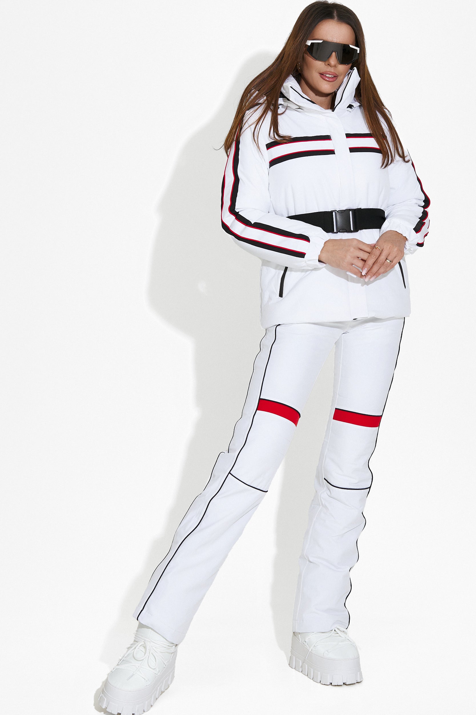 Costum ski dama alb Zapys Bogas